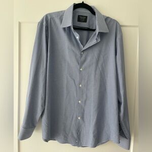 Nordstrom Men's Blue Checkeded Dress Shirt
